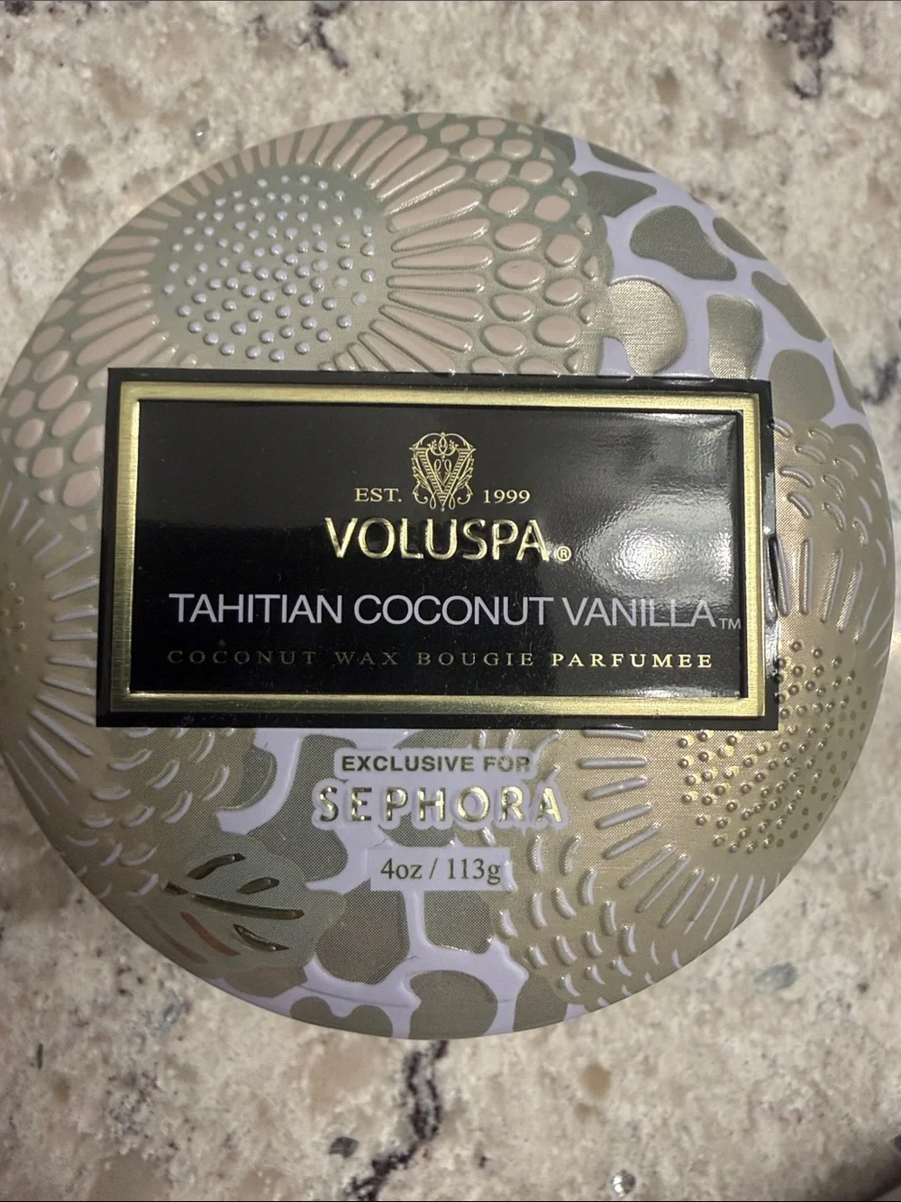 Voluspa Tin Candle Duo - Tahitian Coconut Vanilla & Santal Vanille